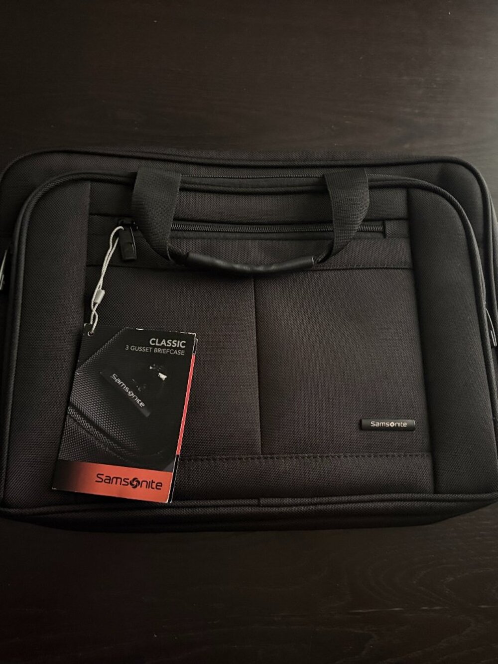 NEW Samsonite 3 Gusset Black Classic Business Briefcase